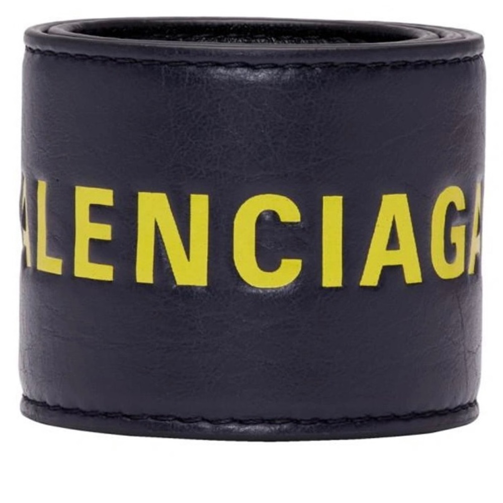 Balenciaga leather slap bracelet